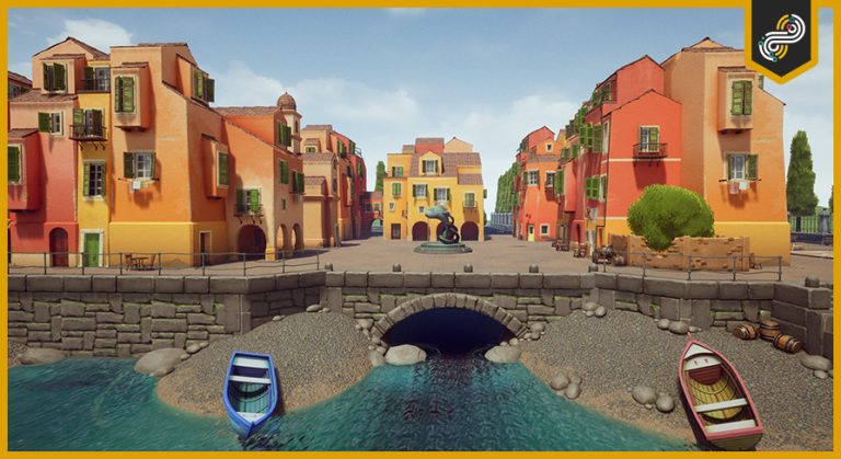 Stylized Italian City